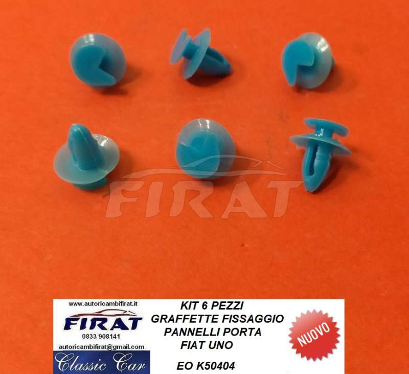 GRAFFETTE FISSAGGIO PANNELLI PORTA FIAT UNO (K50404)